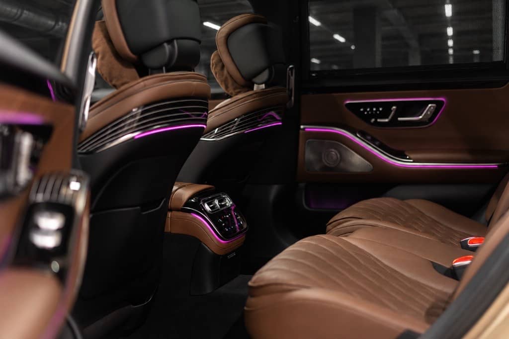 Rear cabin of the Mercedes-Benz S-Class